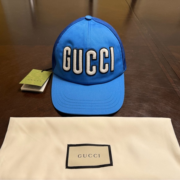 New Authentic Gucci Logo Baseball Hat Size L - Picture 1 of 16